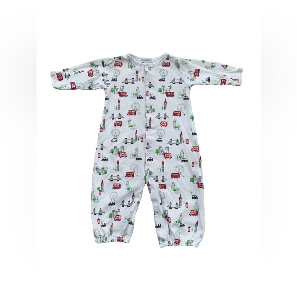 Kissy Kissy Size Small, 3-6 Months, London Print Convertible Gown and Sleeper